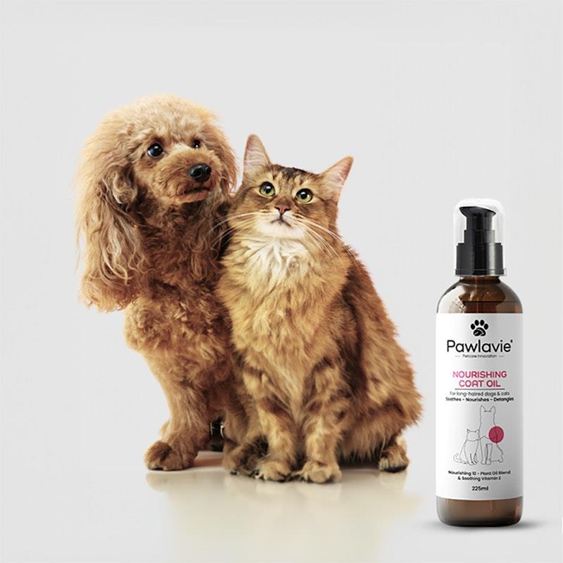 Load image into Gallery viewer, Pawlavie Nourishing Coat Oil - For long-haired dogs &amp; cats 225ml
