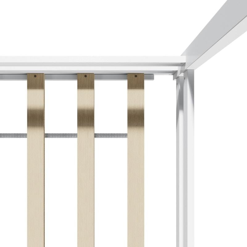 Load image into Gallery viewer, Oikiture Kids Wooden Bed Frame Timber House Beds Base with Fence Double White
