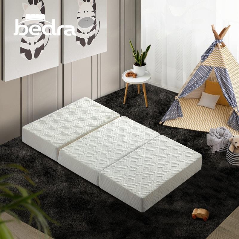 Load image into Gallery viewer, Bedra Bedding Folding Mattress 3-Fold Foldable Foam Mattresses Bed Mat White
