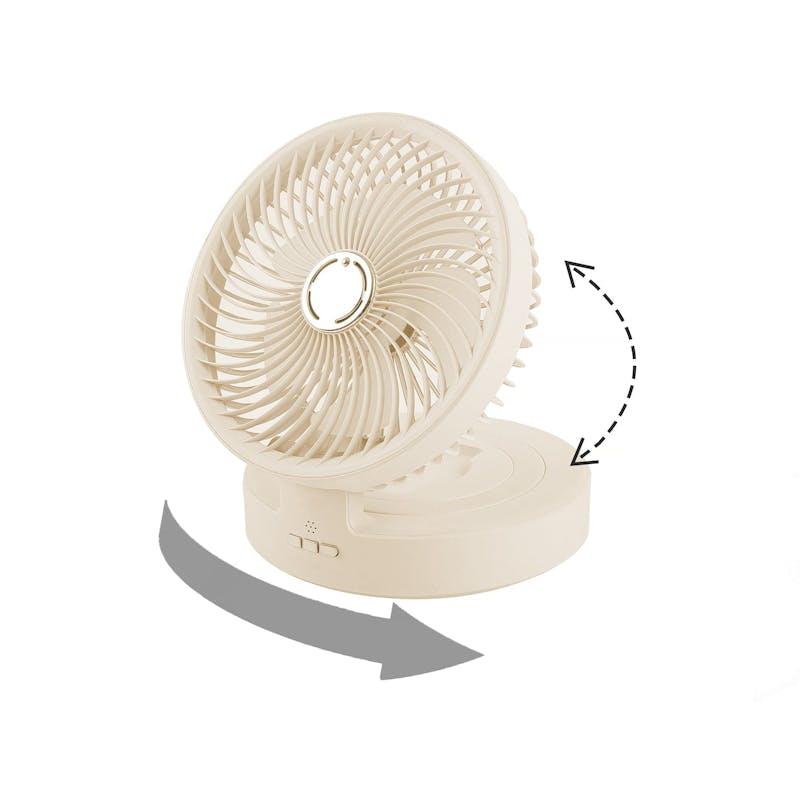 Load image into Gallery viewer, Living Today USB Rechargeable Auto Oscillation Tilt Adjustable Cordless Fan with Remote Control 1Unit
