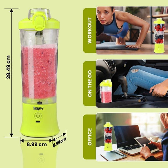 Total Chef Portable Blender, 600 ml Yellow