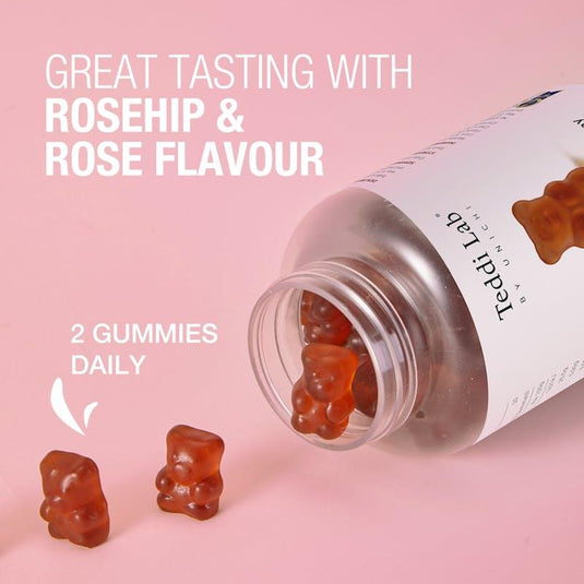 Teddi Lab by Unichi Rose Collagen Gummy 60s x3 Anti-Aging & Skin elasticity Pack