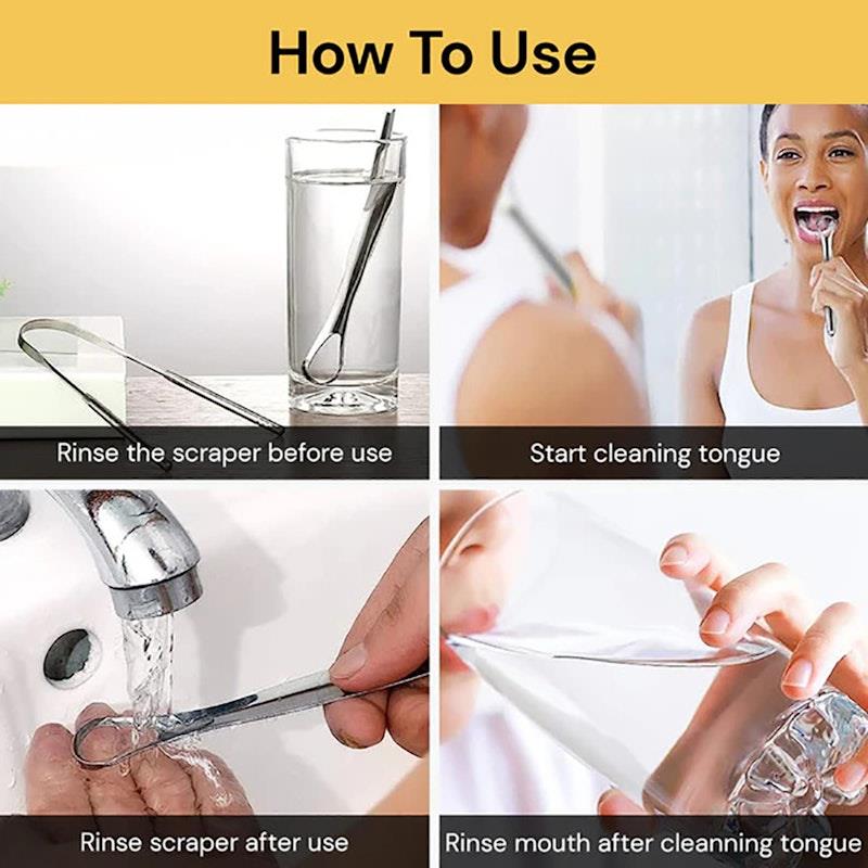 Load image into Gallery viewer, Caremax 3 Pieces Stainless Steel Tongue Scraper with Case Pack
