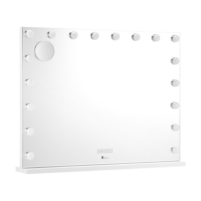 Load image into Gallery viewer, Oikiture Bluetooth Hollywood Makeup Mirror 18 LED Light Vanity Mirrors White
