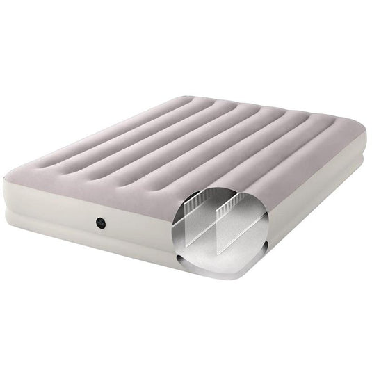 Intex Dura-Beam Prestige Mid-Rise Inflatable Airbed with USB Pump Cream Queen