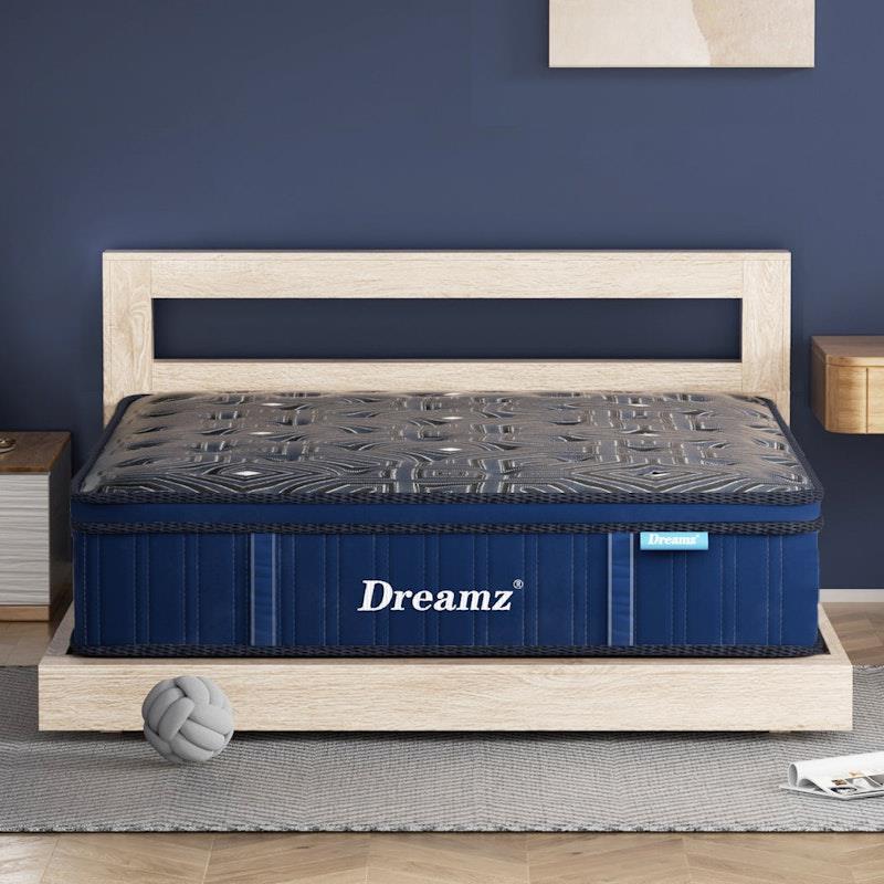 Load image into Gallery viewer, DreamZ Spring Mattress Bed Euro Top Pocket Spring Medium Firm Foam Queen
