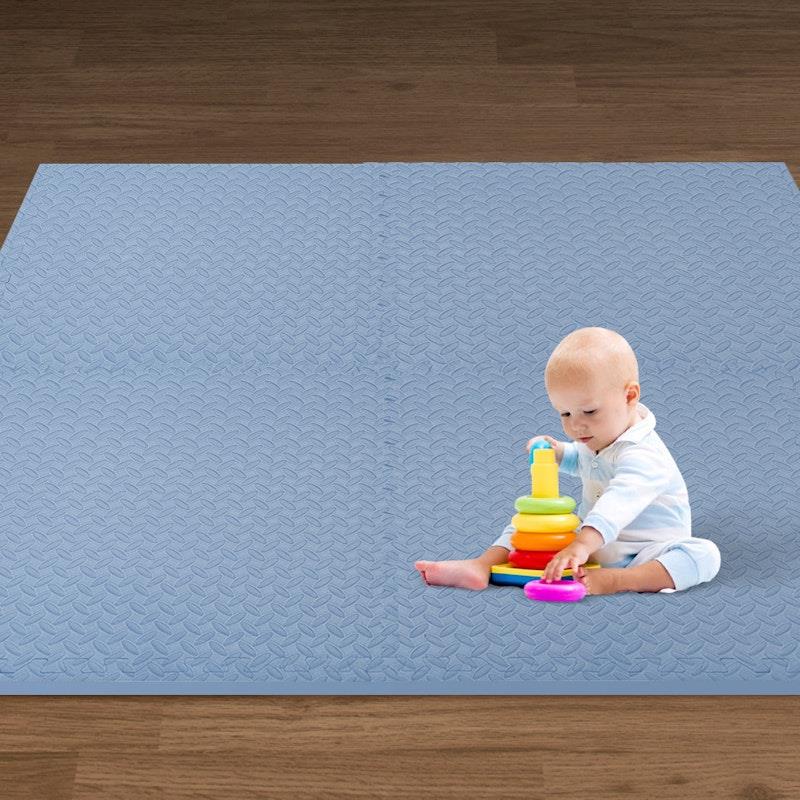 Load image into Gallery viewer, BoPeep EVA Foam Kids Play Mat Floor Baby Crawling Interlocking Waterproof Carpet Blue 4Pack
