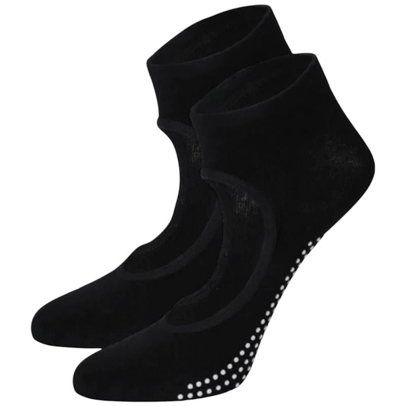 Load image into Gallery viewer, High Heel Jungle Peek Full Grip Pilates/ Yoga Sock Black Bundle
