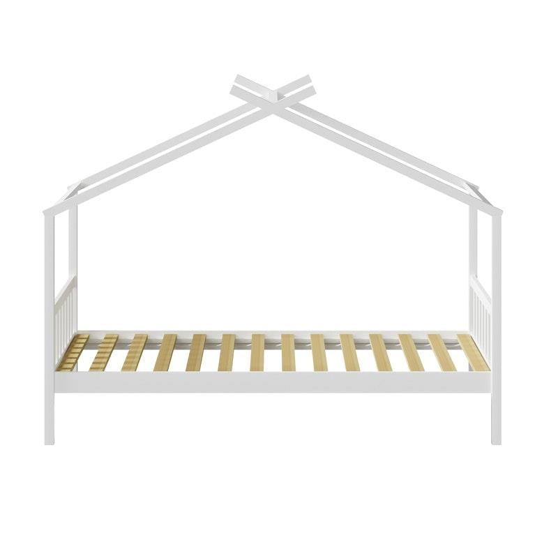 Load image into Gallery viewer, Oikiture Bed Frame Wooden Base Kids Single Timber House Beds White 1unit
