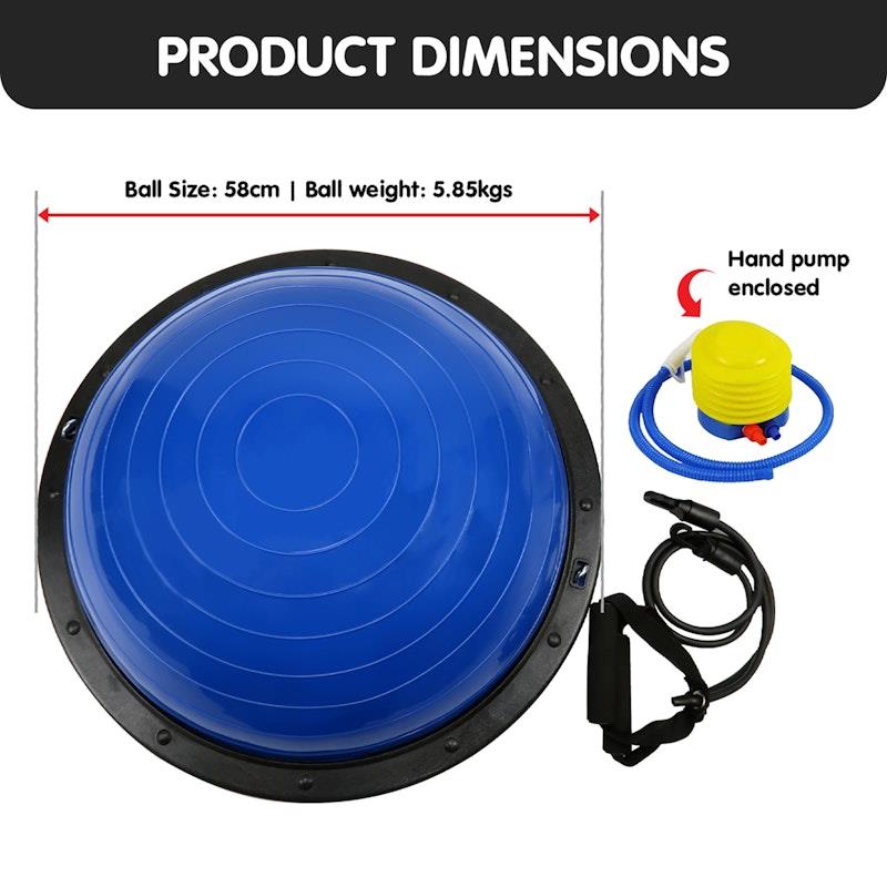 Load image into Gallery viewer, Powertrain Fitness Yoga Ball Home Gym Workout Balance Trainer Blue

