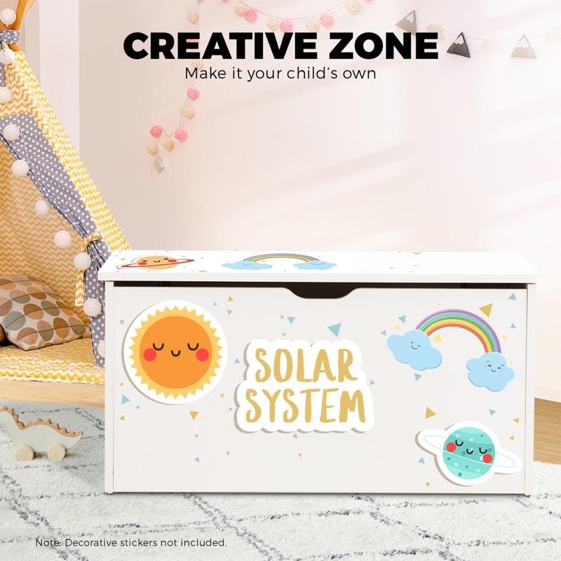 Load image into Gallery viewer, Oikiture Kids Toy Storage Box Cabinet Wooden Chest Container Room Organiser White
