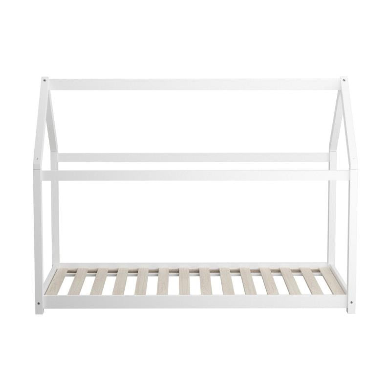 Load image into Gallery viewer, Oikiture Bed Frame Single Wooden Timber House Style Platform White 1unit
