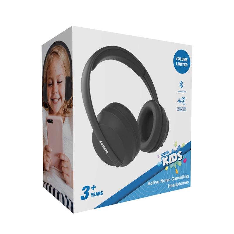 Load image into Gallery viewer, Laser ANC Kids Wireless Headphones - Volume-Limited Black
