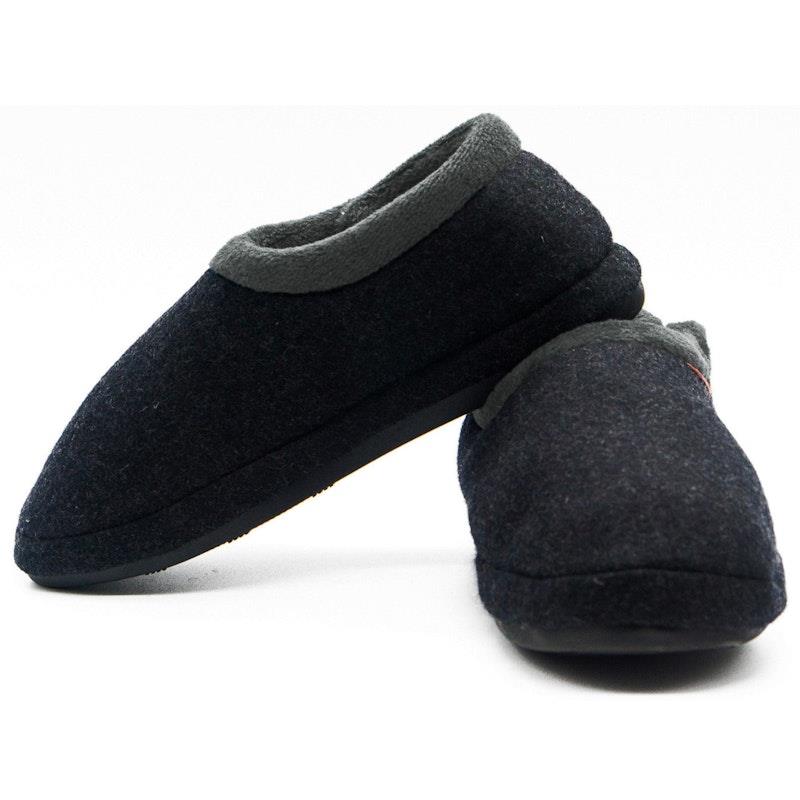 Load image into Gallery viewer, Archline Slippers Closed Back Arch Support Comfort Charcoal Marl Size 35
