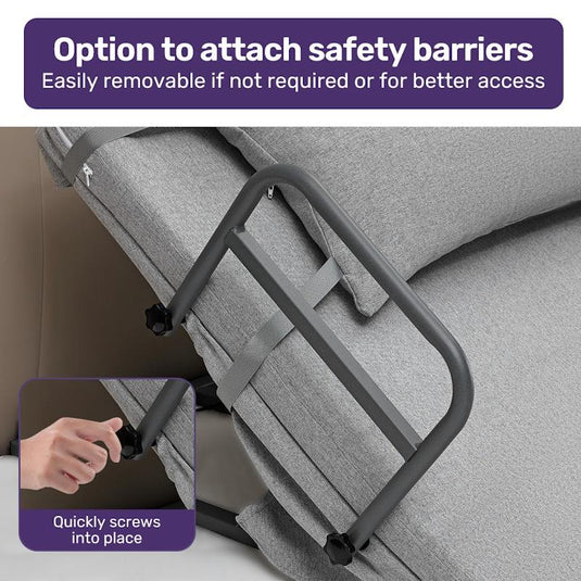 Equipmed Electric Adjustable Bed Backrest Full Length Grey