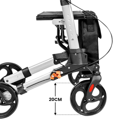 Orthonica Folding Rollator Mobility Aid 4 Wheel Walker