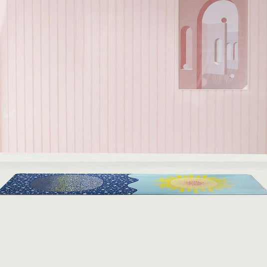 Centra Yoga Mat Foldable Non-Slip Exercise Fitness Lightweight 1mm Blue 185X68cm 1pc