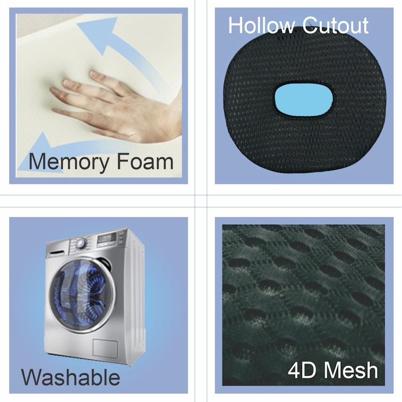 Load image into Gallery viewer, BodyAssist Mens Donut Seat Pillow &amp; Large Hot/Cold Gel Pack One Size
