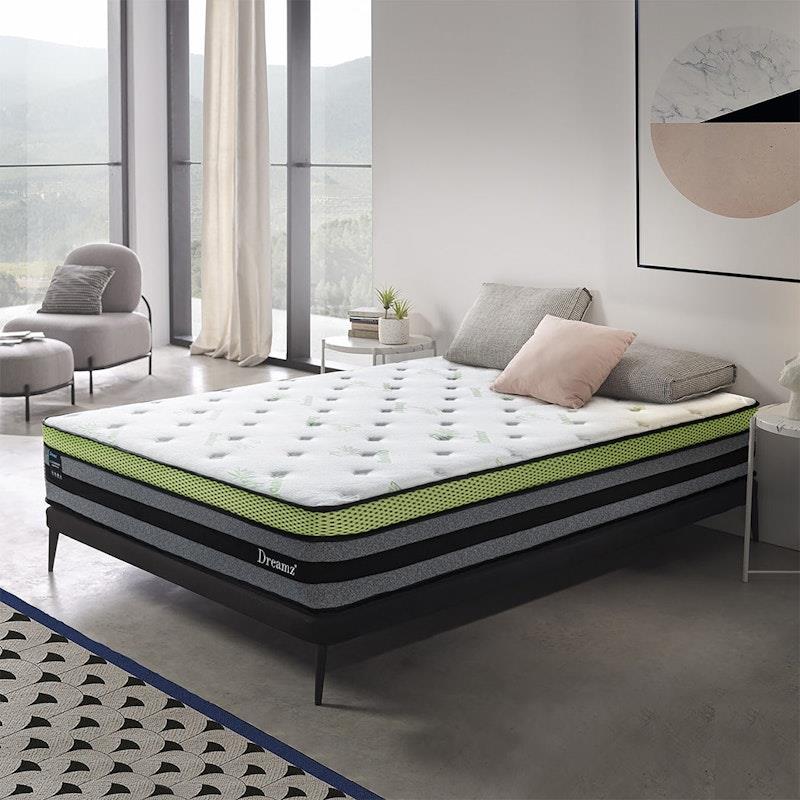 Load image into Gallery viewer, DreamZ Cooling Mattress Pocket Spring Euro Top Bed Foam 7 Zone King
