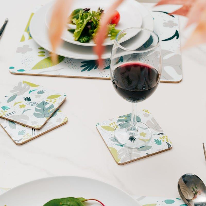 Load image into Gallery viewer, Clevinger MDF Placemats and Coasters Monstera 8 Pieces
