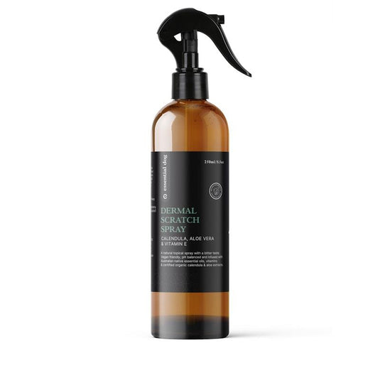 Essential Dog Dermal Scratch Spray for Dogs: Aloe Vera, Calendula & Vitamin E 250ml