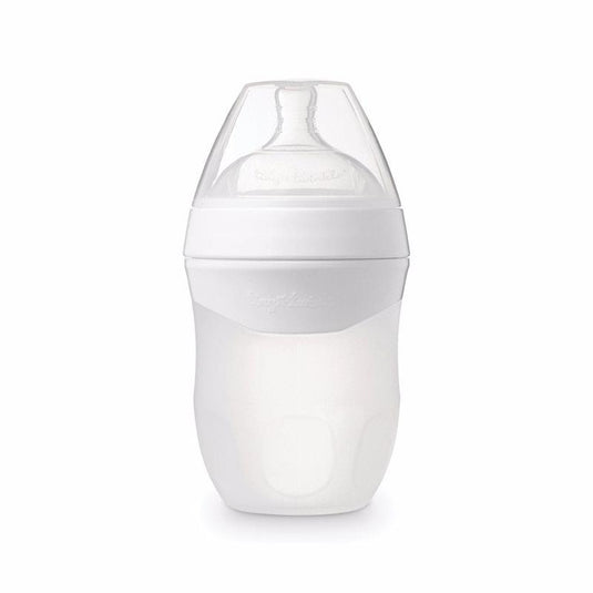 Tiny Twinkle - Silicone Baby Bottle - White 240ml