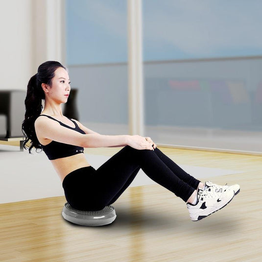Powertrain Yoga Stability Disc Home Gym Pilates Balance Trainer Grey