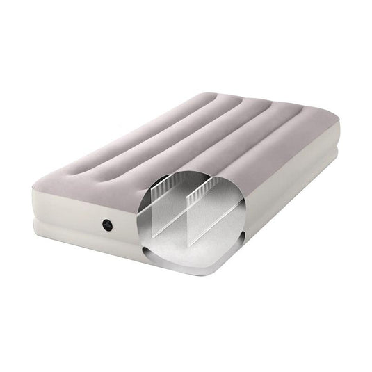 Intex Dura-Beam Prestige Mid-Rise Inflatable Twin Airbed with USB Pump Cream