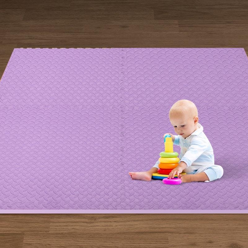 Load image into Gallery viewer, BoPeep EVA Foam Kids Play Mat Floor Baby Crawling Interlocking Waterproof Purple 4Pack
