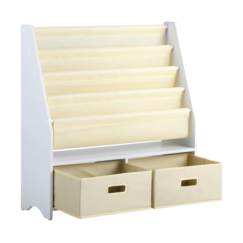 Load image into Gallery viewer, Oikiture Kids Bookshelf Bookcase Children Toys Storage Shelf Rack DIY Organiser Beige
