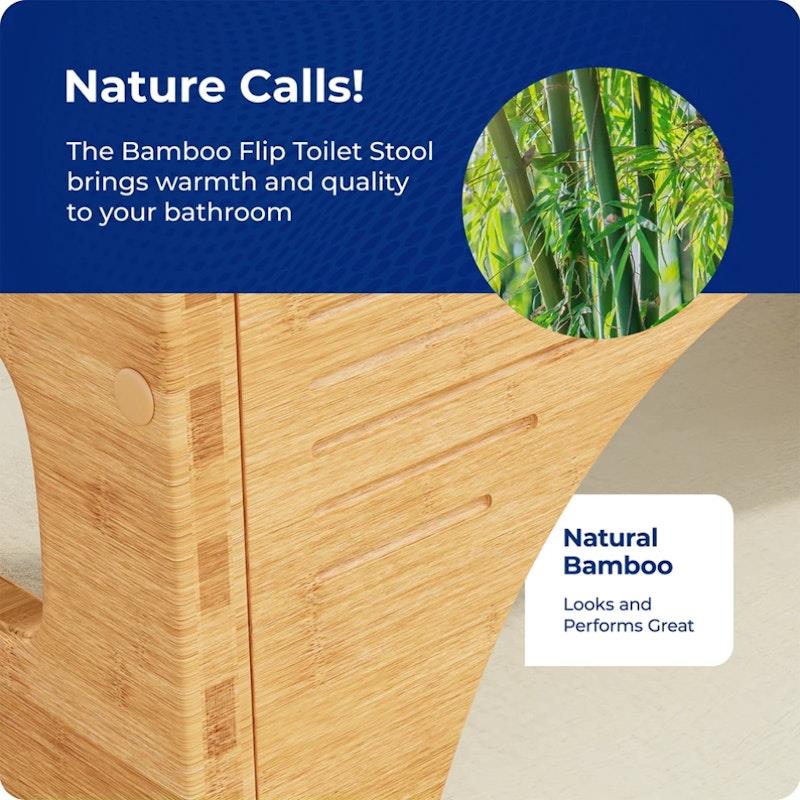 Load image into Gallery viewer, Squatty Potty Flip Bamboo Stool 7 &amp; 9 Inch

