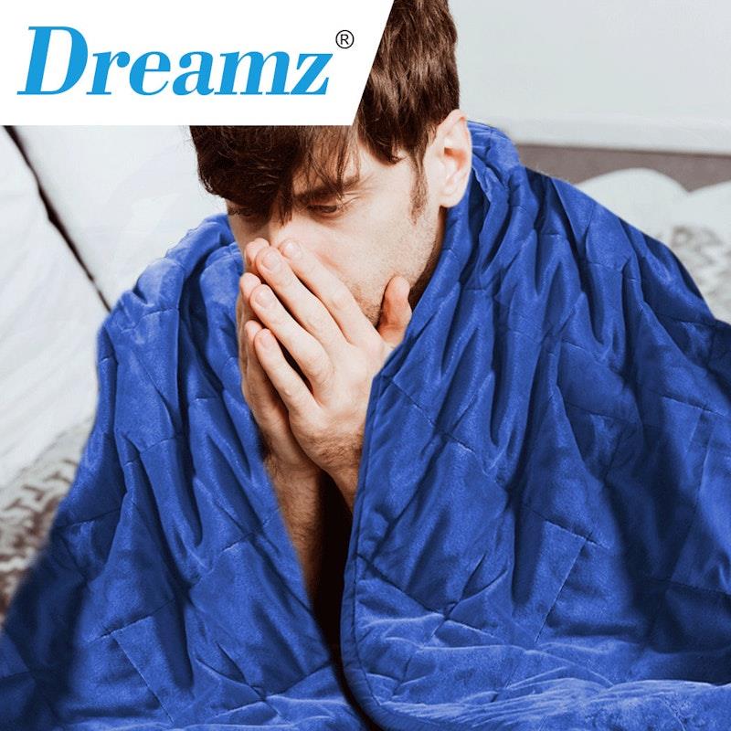 Load image into Gallery viewer, DreamZ Weighted Blanket Heavy Gravity Adults Sleeping Deep Relax Adult 9KG Blue
