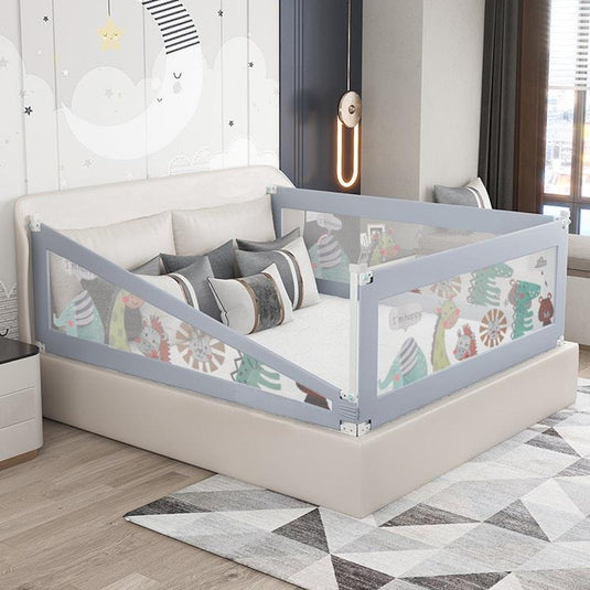 BoPeep Kids Baby Safety Bed Rail Guard Adjustable Folding Child Toddler Grey Large