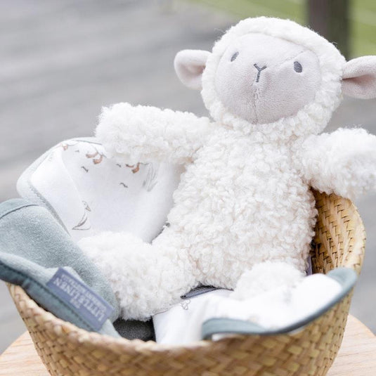 The Little Linen Company Plush Toy & Washers Farmyard Lamb