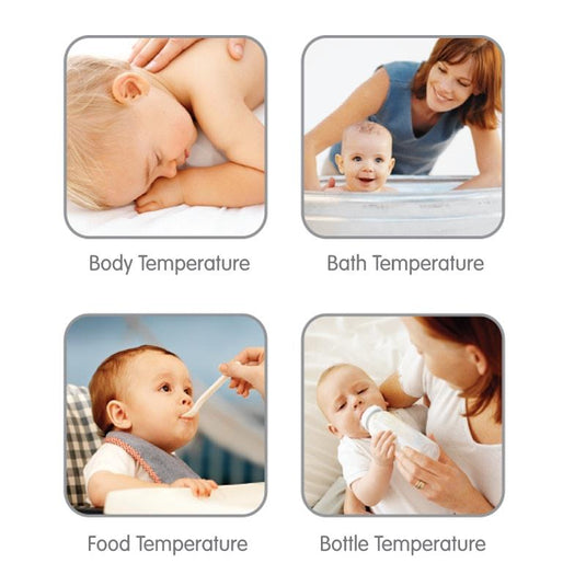 Oricom Baby FS300 Non-Contact Infrared Thermometer and 02SD Duck Digital Bath and Room Thermometer Bundle (FS300SD) Pack