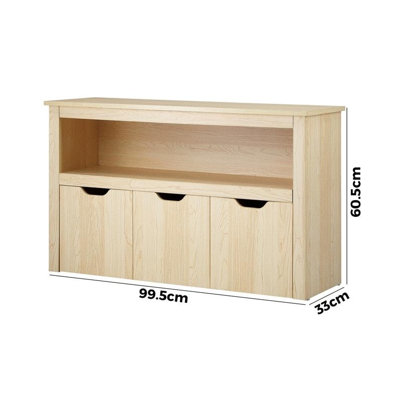 Load image into Gallery viewer, Oikiture Kids Toy Storage Cabinet Bookshelf With Portable Storage Box Natural
