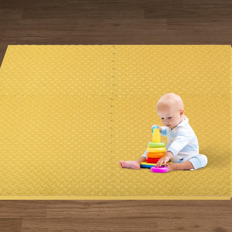 Load image into Gallery viewer, BoPeep EVA Foam Kids Play Mat Floor Baby Crawling Interlocking Waterproof Yellow 4Pack
