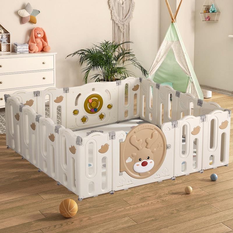 Load image into Gallery viewer, BoPeep Kids Playpen Baby Safety Gate Toddler Fence Child Play Game Toy 16 Panels
