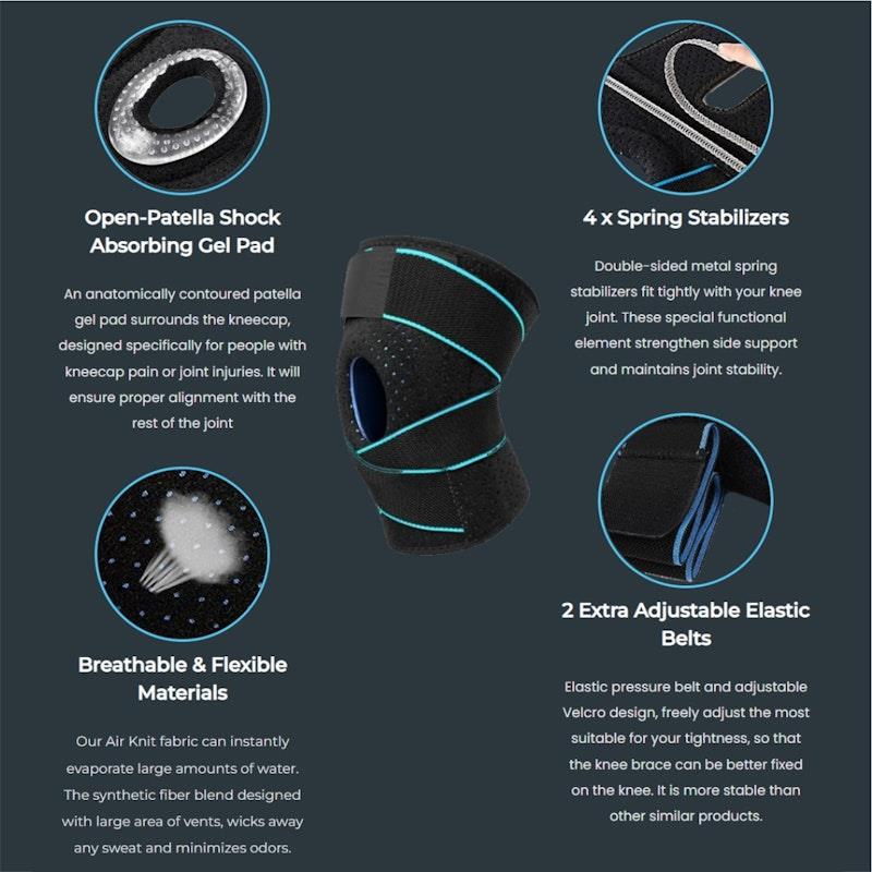 Load image into Gallery viewer, BodyAssist Gel Knee Sports Support with Stability Strap One Size
