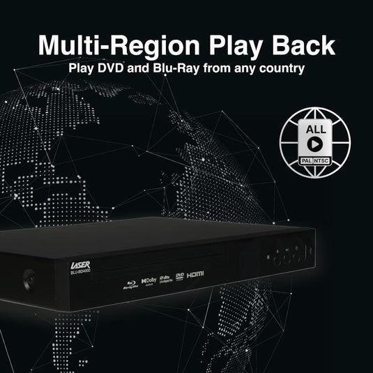 Laser Multi-Region Blu-Ray Player HDMI Digital 7.1 Surround 1 Unit