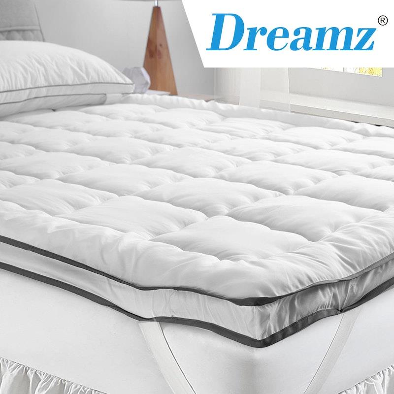 Load image into Gallery viewer, DreamZ Bedding Luxury Pillowtop Mattress Topper Mat Pad Protector Cover King Size
