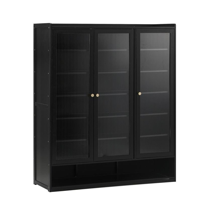Load image into Gallery viewer, Oikiture Shoe Cabinet Shoes Storage Rack Organiser 3 Doors Shelf Black

