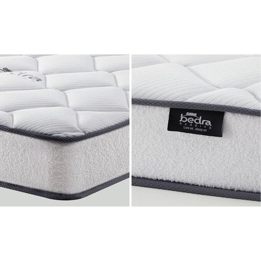 Bedra Bedding Single Mattress Bed Luxury Medium Firm Foam Boucle Bonnell Spring 16cm 1unit