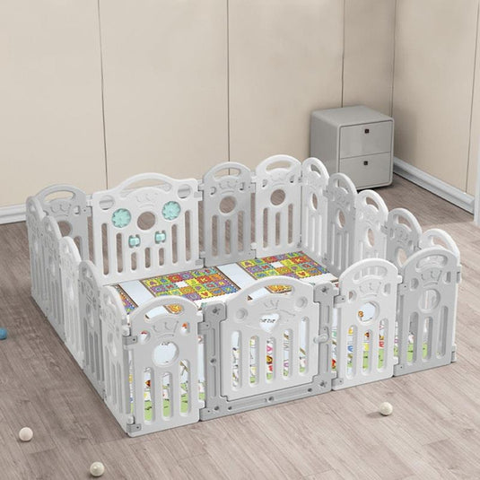BoPeep Kids Playpen Baby Safety Gate Toddler Fence Child Play Game Toy 18 Panels 1Set
