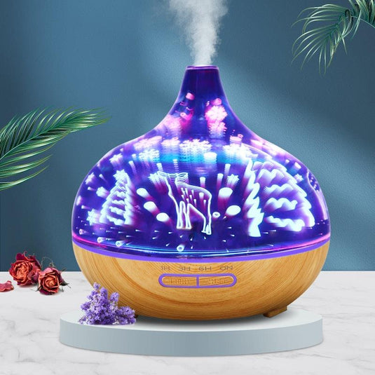 Traderight Aroma Diffuser Aromatherapy Ultrasonic Humidifier Essential Oil Purifier Deer 1Unit