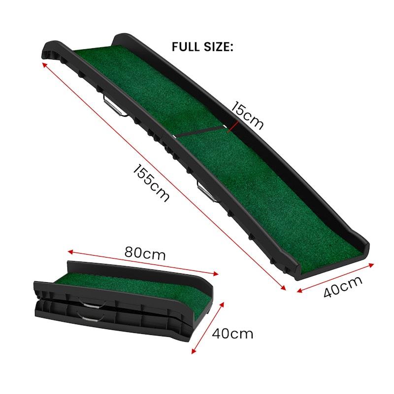 Load image into Gallery viewer, Furtastic Foldable Plastic Dog Ramp with Synthetic Grass 1Unit
