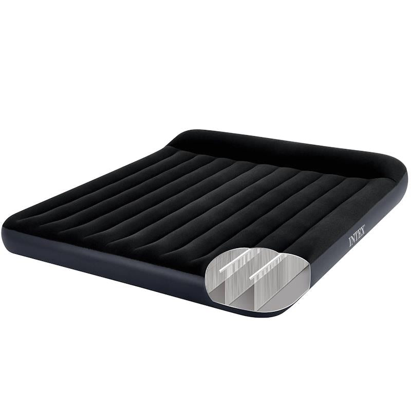 Load image into Gallery viewer, Intex Dura-Beam Classic Inflatable Airbed Mattress w/ Pillow Rest Black King
