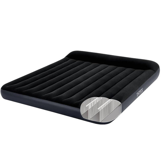 Intex Dura-Beam Classic Inflatable Airbed Mattress w/ Pillow Rest Black King