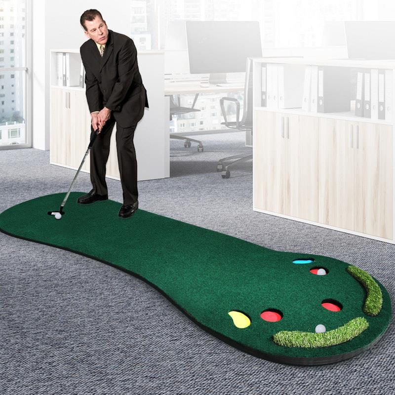 Load image into Gallery viewer, Centra 3M Golf Putting Mat Practice Training Indoor Outdoor Portable Slope Balls One Size
