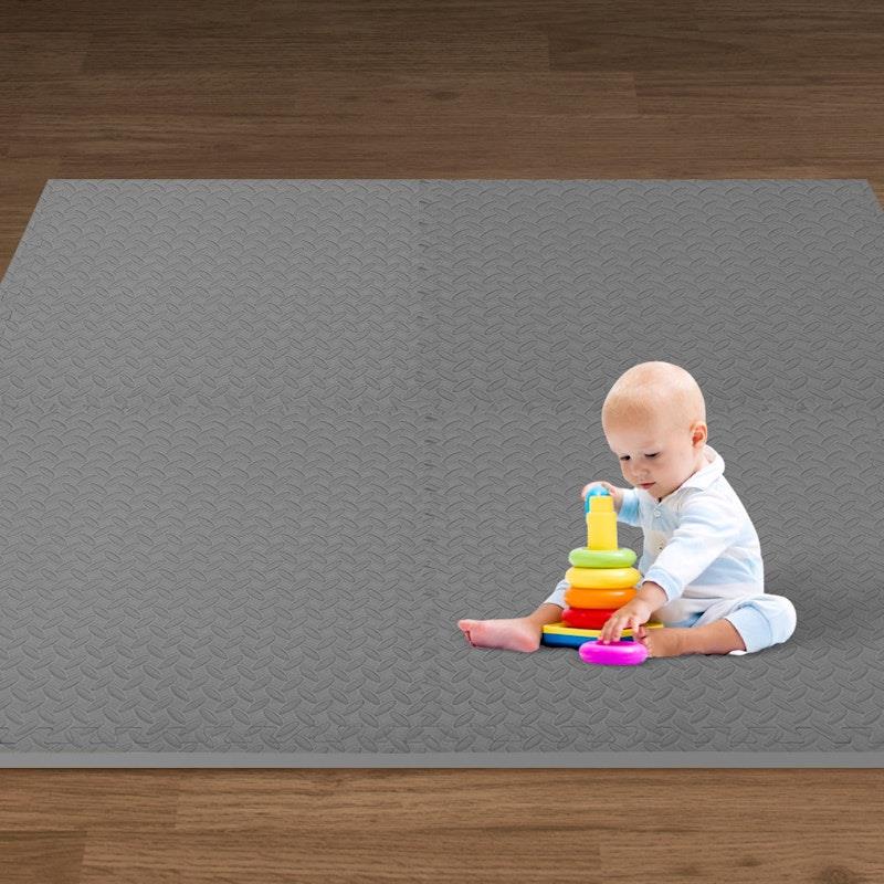 Load image into Gallery viewer, BoPeep EVA Foam Kids Play Mat Floor Baby Crawling Interlocking Waterproof Grey 4Pack
